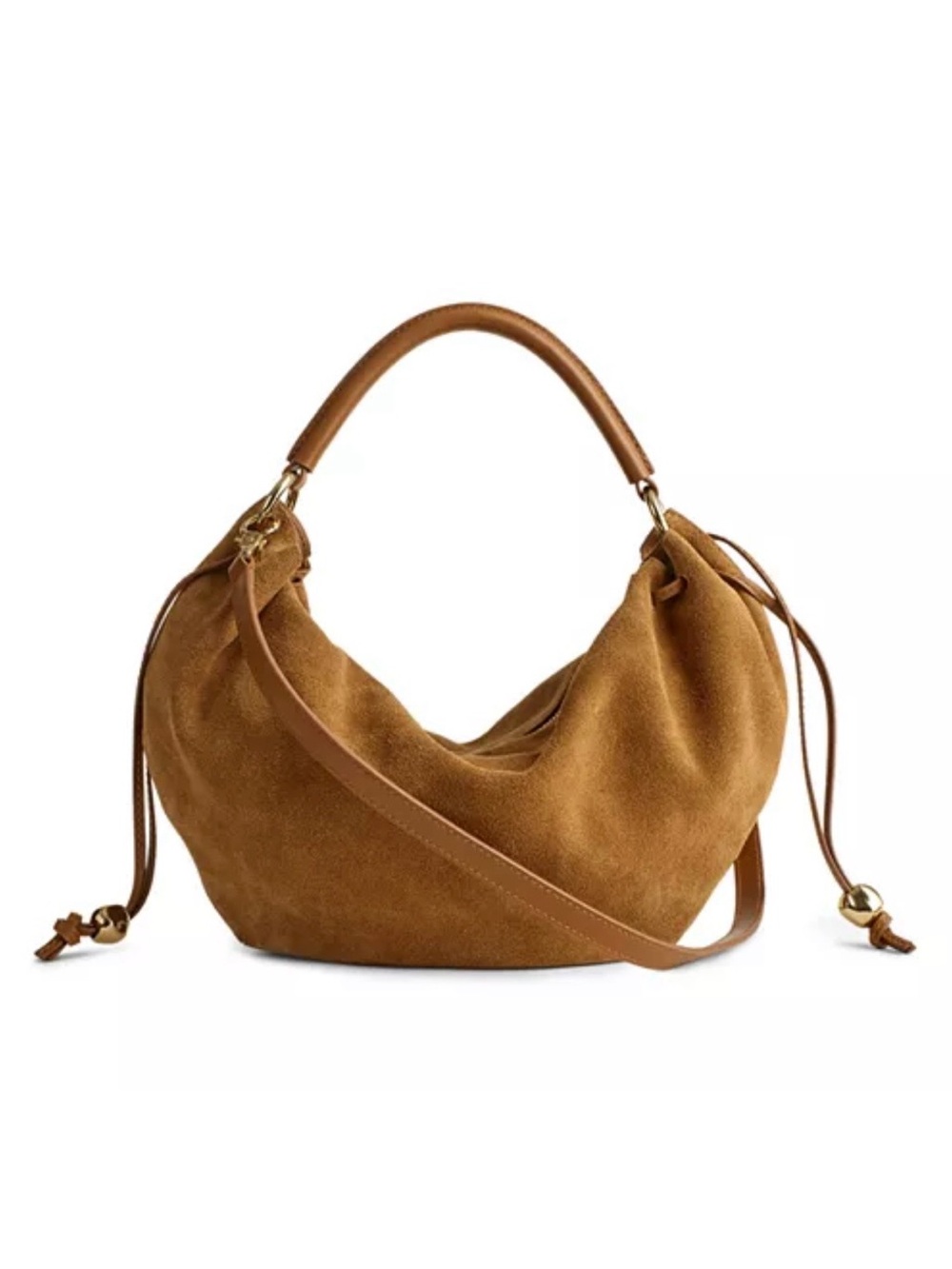 Madewell The Carmen Gatherned Shoulder Bag in Aged Cognac - Picture 4 of 6